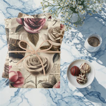 Vintage Romantisk Skrot Journal Dekoupage Viktoria