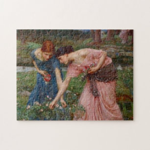 Vintage Romantisk Trädgård Kvinnor Pre-Raphaelite Pussel