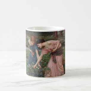 Vintage Romantisk Trädgård Kvinnor Prerafaelitiska Kaffemugg