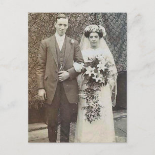 Vintage Romantiska Brud och Brudgum Kort och Gåvor
