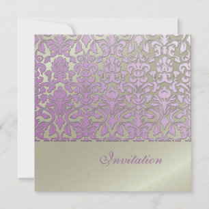 Vintage + Romantiska Damask Förlovningsinbjudninga Inbjudningar