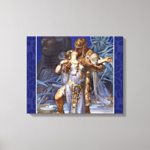 vintage romantiskt par anthony cleopatra klassiker canvastryck