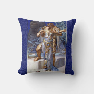 vintage romantiskt par anthony cleopatra klassiker kudde