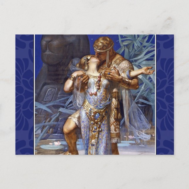 vintage romantiskt par anthony cleopatra klassiker vykort (Framsida)