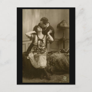 Vintage Romantiskt par vykort