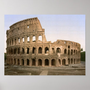 Vintage Rome, italien, Colosseum amfiteater Poster