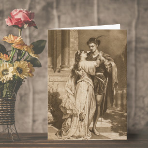 Vintage Romeo och Juliet Valentine Day Card Helgkort
