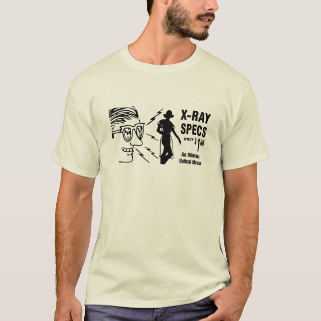 Vintage röntgar specifikations-annonsen tee shirt (Framsida)