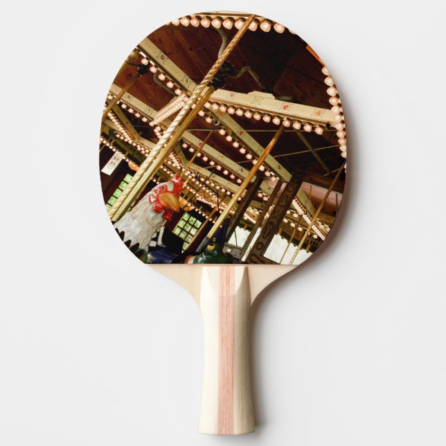 Vintage Rooster Carousel Pingisracket (Framsidan)