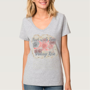 Vintage Ros Design T-shirt för Kvinnor
