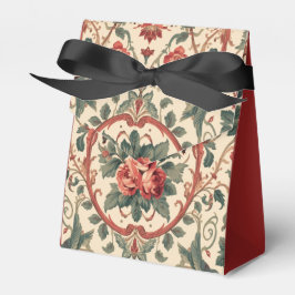 Vintage Ros & Fågelmönster Romantisk Art Nouveau Presentaskar