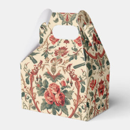 Vintage Ros & Fågelmönster Romantisk Art Nouveau Presentaskar