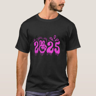 Vintage Rosa 2025 Fredstecken Julkaffe Mamma kaffe T Shirt