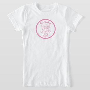 Vintage Rosa Birthday Cake T Shirt