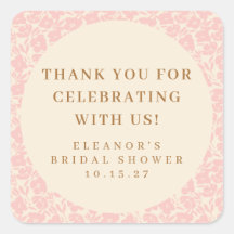 Vintage Rosa Blommig Bröllopsfest Skräddarsydd Tac