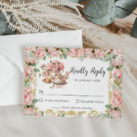 Vintage Rosa Blommig Högtidlig Tekjöl Party Baby B
