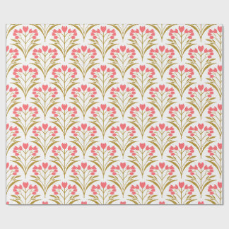 Vintage Rosa Blommig Sömlös Mönster | Shabby Chic Presentpapper