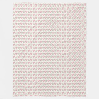 Vintage Rosa Blommigt Blanket - Botaniskt pil Fleecefilt