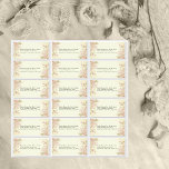 Vintage  Rosa Blommigt Bröllop Guest Adress Klistermärken<br><div class="desc">adressetiketter för gästpersonligen i bröllop. Design 14 x 14 tum lakan har 18 returetiketter. Anpassa den här mallen för att lägga till namn och adress. Rullar numreras från lämnat till höger. Zooma in till dubbla-kontrollera adress-ändringarna och om allt ser bra ut innan du lägger till det i vagnen. Fin design...</div>