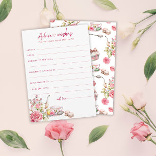 Vintage rosa blommigt Möhippa Advice & önskemål Tilläggskort