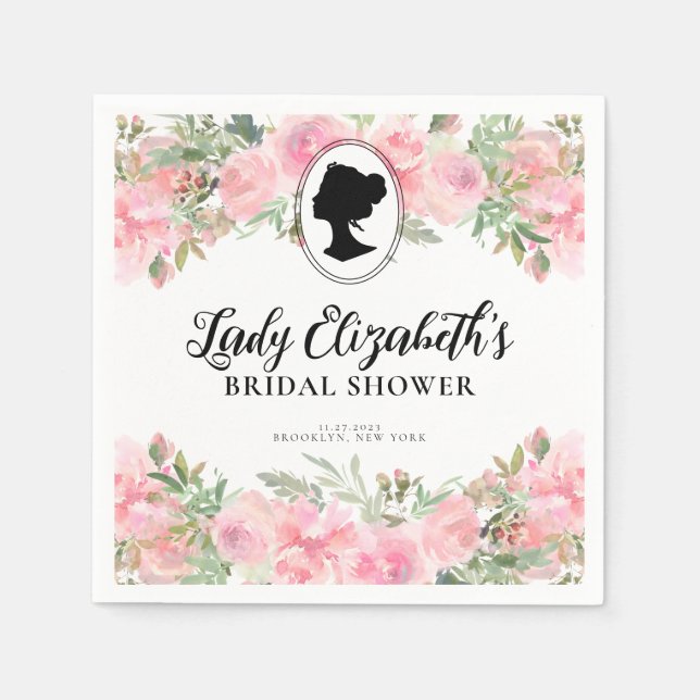 Vintage  Rosa Blommigt ReEmergency Möhippa Pappersservett (Framsidan)