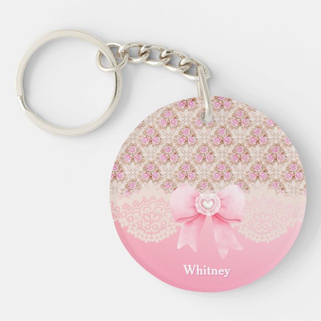 Vintage Rosa Blommigt Ro (Framsidan)