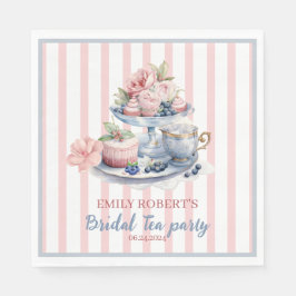 Vintage rosa blommigt te party Möhippa Pappersservett