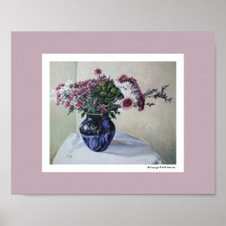 Vintage rosa blommor bra art av Pola.B.Alex Poster
