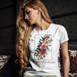 Vintage rosa blommor Olaglig defekt T Shirt