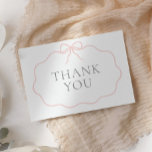 Vintage Rosa Bow Girl Baby Shower Tack Kort<br><div class="desc">Säg tack till vänner och familj för att du har varit med i din barndusch med den här elegantens rosa bugar temat tack vare dina kort.</div>