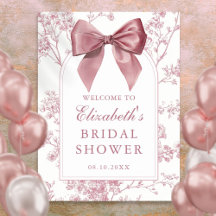 Vintage Rosa Bröllopsfest Välkomstskylt