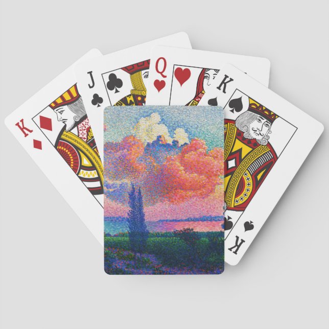 Vintage Rosa Cloud-målning (1896) Casinokort (Baksidan)