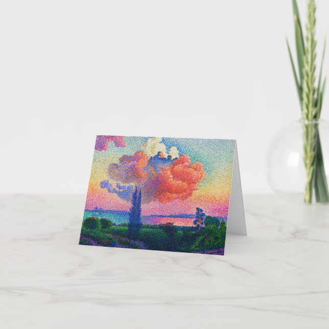 Vintage Rosa Cloud-målning (1896) Kort (Framsida)