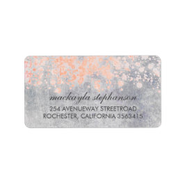 Vintage Rosa Confetti Bröllop Adressetikett