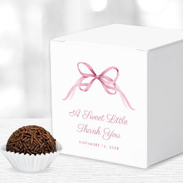 Vintage Rosa Coquette Bow Flicka Shower Presentaskar