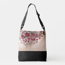 Vintage rosa Crossbody hänger lös (medlet) Axelväska