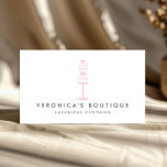 Vintage Rosa Dress Form II Boutique-Affärskortet Visitkort<br><div class="desc">En vintage-tråd kombineras med ditt namn eller ditt företag namn på elegantens visitkortsmall. Underbar för butiskvaror,  lyxbutiker,  varuhus,  Poshmarksäljare,  mode-designers,  skräddare,  sjömän med mera. © 1201AM-KREATIV</div>