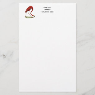 Vintage Rosa Flamingo #1 Brevpapper