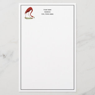 Vintage Rosa Flamingo #1 Brevpapper