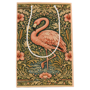 Vintage rosa flamingo art nouveau-design