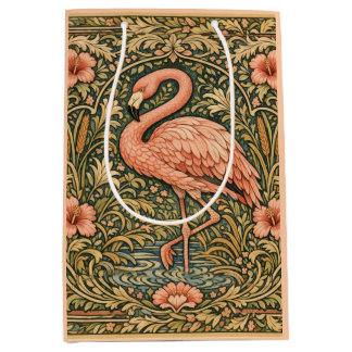 Vintage rosa flamingo art nouveau-design