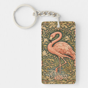 Vintage rosa flamingo art nouveau-design
