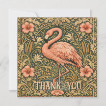 Vintage rosa flamingo art nouveau-design