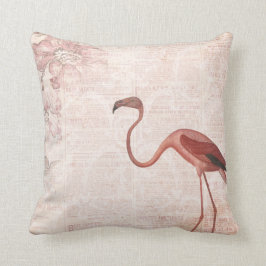 Vintage Rosa Flamingo Kudde