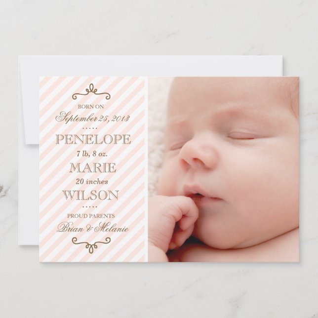 Vintage Rosa Flicka Rand Meddelande (Framsida)