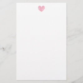 Vintage rosa hjärta bröllops brevpapper
