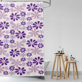 Vintage Rosa Indigo Flower Doodle Mönster