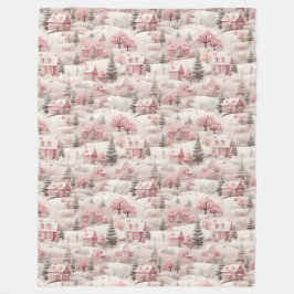 Vintage Rosa jul Fleecefilt