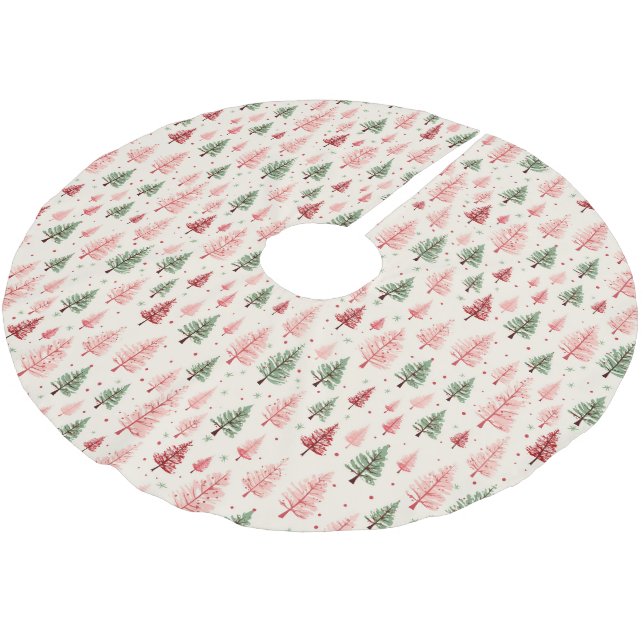 Vintage Rosa Julgran Julgransmatta Borstad Polyester (Vinklad)