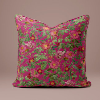 Vintage Rosa Kudde i Djärkt Fuchsia